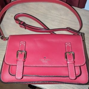 Authentic Kate Spade red Cambridge style satchel crossbody handbag